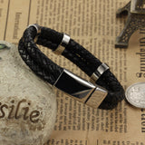 InFaith™ Braided Genuine Leather & Stainless Steel Faith Bracelet