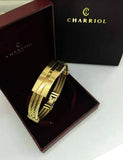 Charriol Premium Stainless Steel Cross Bracelet - Highly Polished Silver or Gold