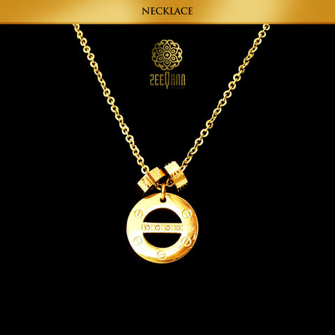 Zeeqann Women Round Gold Earrings, Ring, Bracelet & Necklace Jewelry Set (Limited Stock) Ladies Fashion