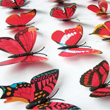 3D Butterflies PVC Wall Stickers Home Decor - Kids Bedroom Wall Decoration (12pcs/lot)
