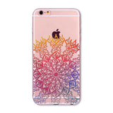 Colorful Paisley / Mandala Clear Silicone Soft Cover Case - iPhone 7/6/6S/7lus/6Plus/6sPlus