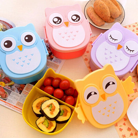 Cute Owl Lunch Box - Kids Portable Food Container (1050ml)