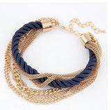 Braided Women Fashion Gold Plated Bracelet