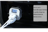 Universal Dual USB Car Charger 3.1A Voltmeter Adapter Charger