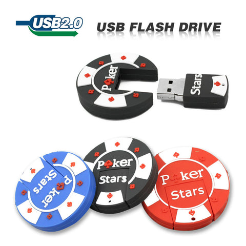 Very Cool! Poker Stars Chips USB Flash Pen Drive - 2GB 4GB 8GB 16GB 32GB 64GB