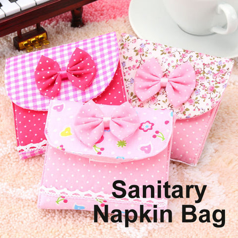 Cute Sanitary Napkin Bags - Sanitary Towel Storage Pouch (Random Color)