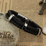 InFaith™ Braided Genuine Leather & Stainless Steel Faith Bracelet