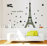 Love in Paris Night Eiffel Luminous Wall Sticker - DIY Decorative Wall Decal
