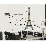 Love in Paris Night Eiffel Luminous Wall Sticker - DIY Decorative Wall Decal