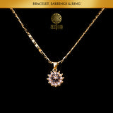 Zeeqann Women Flourish Burst Earrings, Ring, Bracelet & Necklace Jewelry Set (Limited Stock) Ladies Fashion
