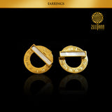 Zeeqann Women White Bar Round Earrings, Ring, Bracelet & Necklace Jewelry Set (Limited Stock) Ladies Fashion