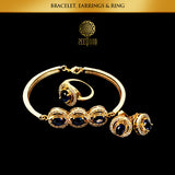 Zeeqann Women Blue Gem Earrings, Ring, Bracelet & Necklace Jewelry Set (Limited Stock) Ladies Fashion