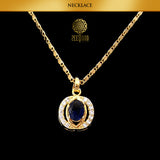 Zeeqann Women Blue Gem Earrings, Ring, Bracelet & Necklace Jewelry Set (Limited Stock) Ladies Fashion