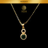 Zeeqann Women Emerald Bracelet Earrings, Ring & Necklace Jewelry Set (Limited Stock) Ladies Fashion