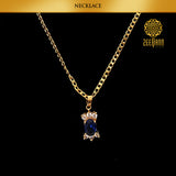 Zeeqann Women Blue Studded Earrings, Ring, Bracelet & Necklace Jewelry Set (Limited Stock) Ladies Fashion