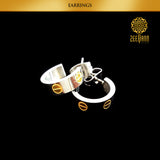 Zeeqann Women Silver/Gold Loop Earrings & Necklace Jewelry Set (Limited Stock) Ladies Fashion