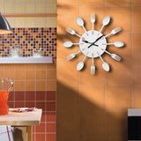 Creative Kitchen Wall Clock Decor - Spoon and Fork Design