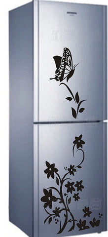 Refrigerator Art Sticker - Butterfly Pattern Fridge Decal