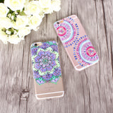 Colorful Paisley / Mandala Clear Silicone Soft Cover Case - iPhone 7/6/6S/7lus/6Plus/6sPlus