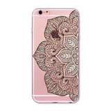 Colorful Paisley / Mandala Clear Silicone Soft Cover Case - iPhone 7/6/6S/7lus/6Plus/6sPlus