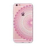 Colorful Paisley / Mandala Clear Silicone Soft Cover Case - iPhone 7/6/6S/7lus/6Plus/6sPlus