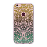 Colorful Paisley / Mandala Clear Silicone Soft Cover Case - iPhone 7/6/6S/7lus/6Plus/6sPlus