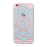 Colorful Paisley / Mandala Clear Silicone Soft Cover Case - iPhone 7/6/6S/7lus/6Plus/6sPlus