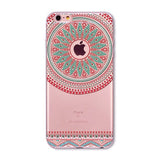 Colorful Paisley / Mandala Clear Silicone Soft Cover Case - iPhone 7/6/6S/7lus/6Plus/6sPlus