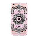 Colorful Paisley / Mandala Clear Silicone Soft Cover Case - iPhone 7/6/6S/7lus/6Plus/6sPlus