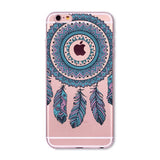 Colorful Paisley / Mandala Clear Silicone Soft Cover Case - iPhone 7/6/6S/7lus/6Plus/6sPlus