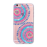 Colorful Paisley / Mandala Clear Silicone Soft Cover Case - iPhone 7/6/6S/7lus/6Plus/6sPlus