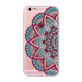 Colorful Paisley / Mandala Clear Silicone Soft Cover Case - iPhone 7/6/6S/7lus/6Plus/6sPlus