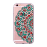 Colorful Paisley / Mandala Clear Silicone Soft Cover Case - iPhone 7/6/6S/7lus/6Plus/6sPlus