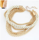 Braided Women Fashion Gold Plated Bracelet