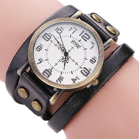 Luxury Men's Watch PU Leather Bracelet - Fashionable Wristwatch