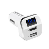 Universal Dual USB Car Charger 3.1A Voltmeter Adapter Charger